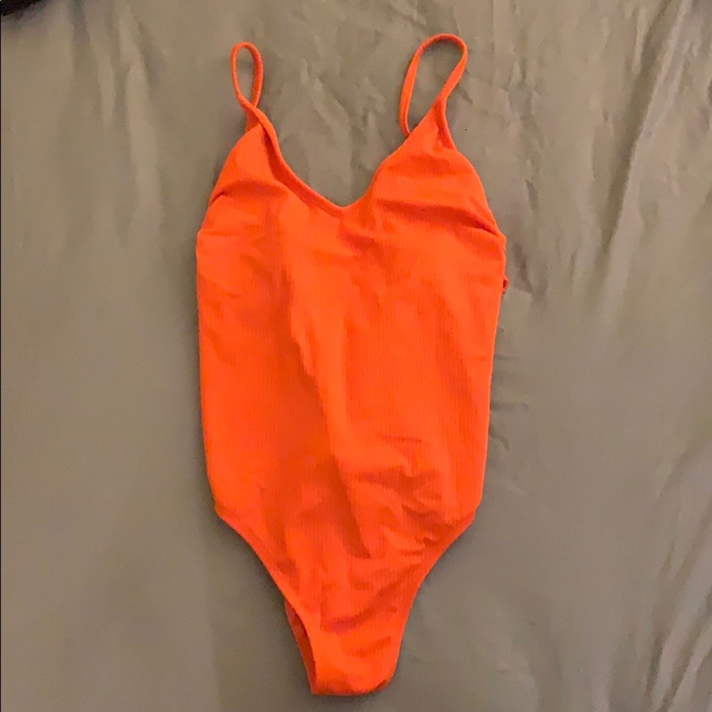 Orange Tie-Back One Piece